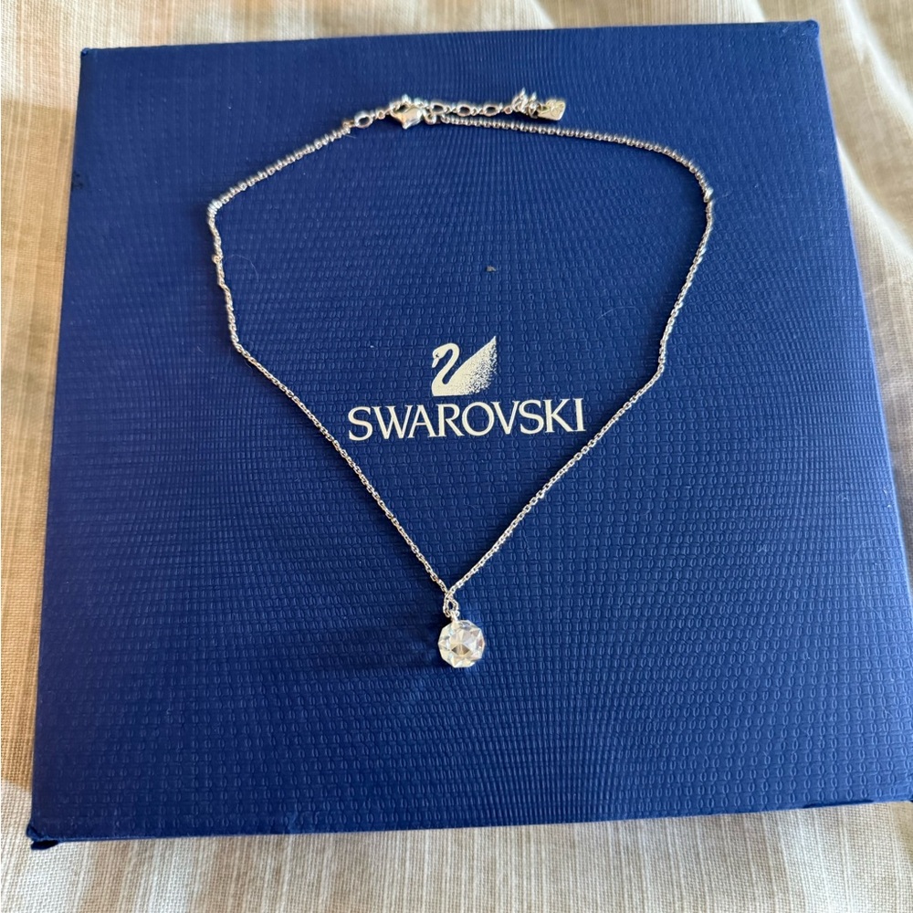 Swarovski Silver Necklace with Clear Crystal